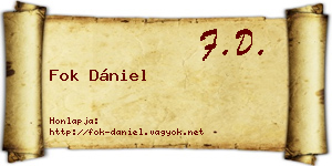 Fok Dániel névjegykártya
